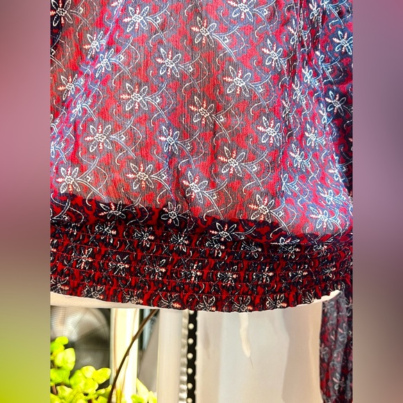 LUCKY BRAND Sheer Long Sleeve Top Large - Picture 5 of 7